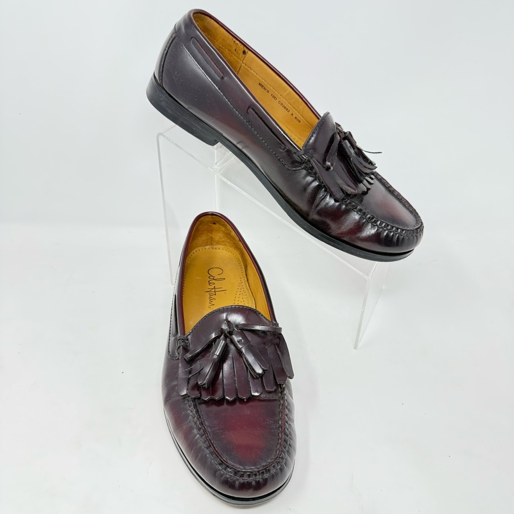 Cole Haan Men's Brown Leather Tassel Loafers Business Career Casual